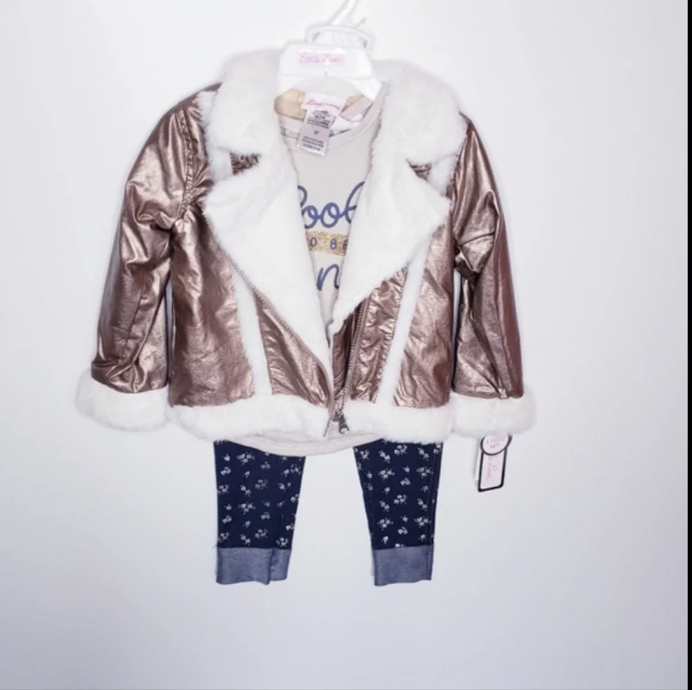 Little lass girls 3 piece jacket set - Picture 4 of 4
